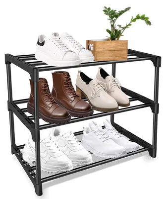 Image de Étagère à chaussures empilable pour 6 paires de chaussures