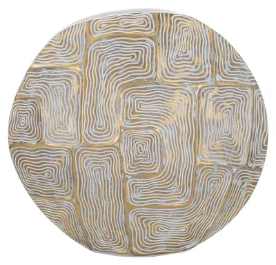 Imagen del producto de Vaso Eklipsen, estructura de resina, 36x11x34,5 cm, color dorado blanco, diseño de Mauro Ferretti