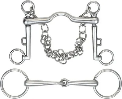 Produktbild von Shires - Weymouth Kandaren-Set mit Zungenbogen ER924 (4,5 in) (Silber)