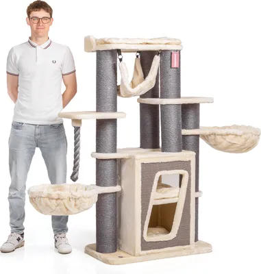 Produktbild von Kratzbaum Hudson · grau/beige · ca. 50 x 178 x 157 cm