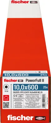 Produktbild von Fischer 562979, Schraube, Verzinkter Stahl, Holz, Zink, Vollgewinde, Zylindrischer Kopf