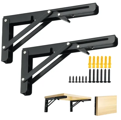 Image de 2 supports d'étagère d'angle en métal pour fixation murale