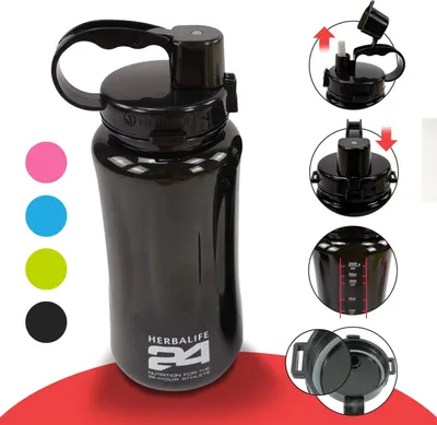Produktbild von Wasserflasche/Shaker Big-Size 1000/2000ml, mit Skalierung, verstärkter Dichtungsring