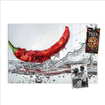 Produktbild von Magnettafel 60x40cm Pinnwand Whiteboard beschreibbar - Chiliim Wasser