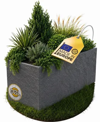 Produktbild von Pflanzkübel Pflanztrog Blumenkübel - 100 cm - Antrazit - Mit Wasserreservoir - Doppelwandig - Winterfest