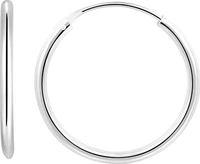 Produktbild von Karisma 1 Paar Klassisch Damen Creolen 925 Sterling Silber Stärke 2mm CR-PA106 Größe 25mm Farbwahl - Silber Gold
