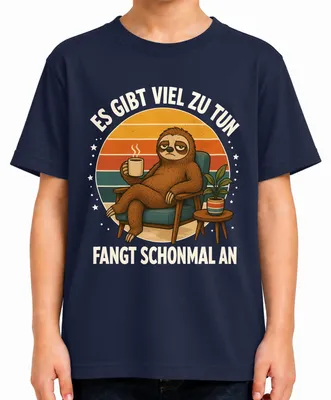 Productafbeelding van Er is veel te doen, begin maar! Statement T-shirt, marineblauw, maat 140