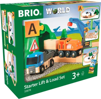 Image de BRIO® 33878 BRIO® Güterzug mit Kran Starter-Set Spielzeugeisenbahnen