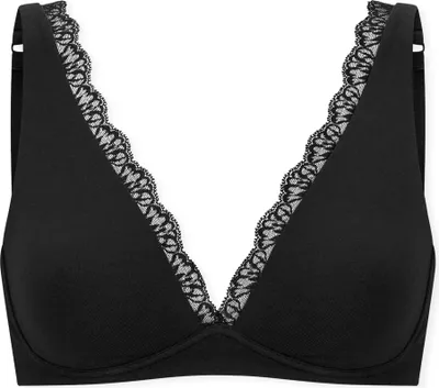 Produktbild von Schiesser Damen Bügelloser BH Unique Baumwolle - schwarz - Größe 70B