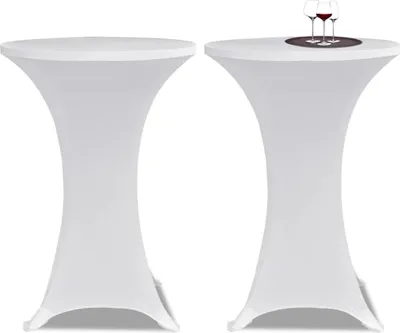 Obrázok produktu pre vidaXL Obliečky na barové stoly 4 ks Ø 80 cm Biele napínacie