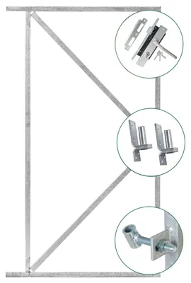 Productafbeelding van Ijzeren deurframeset compleet 155x90 cm Tuindeco