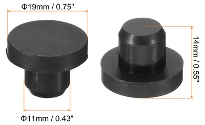 Produktbild von 12 Stš¹ck Silikon Gummistopfen Weiche Flexible Stopfen fš¹r 10-11mm Loch Schwarz
