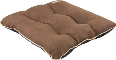 Produktbild von SuperKissen24. Stuhlkissen Outdoor - Sitzkissen für Stühle 1 Stück 45x45 cm - Outdoor Kissen Wetterfest mit Füllung - Braun Leinen