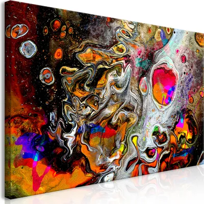 Produktbild von Italienischer Leinwand Leinwandbild - Paint Universe (1 Part) Wide 60x30 cm Abstrakt a-A-0419-b-a