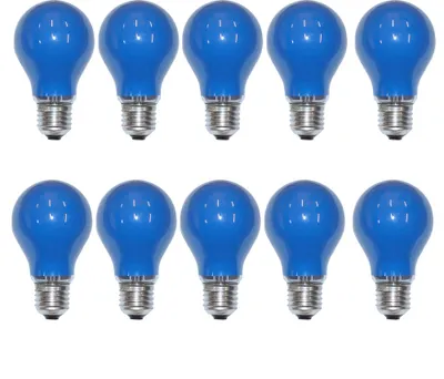 Produktbild von 10 x Glühbirne 25W E27 Blau Glühlampe 25 Watt Glühbirnen Glühlampen