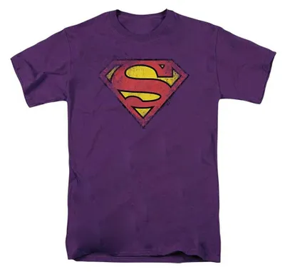 Productafbeelding van Superman - "Destroyed Supes" T-shirt voor heren/dames, uni model, TV36820 (4XL) (Paars), AI-gegenereerde afbeelding