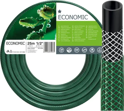 Zdjęcie produktu dla Wąż Ogrodowy do Wody 3 Warstwowy z Oplotem 1/2" 25m Mocny ECONOMIC CELLFAST