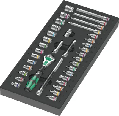 Obrázok produktu pre Wera 9720 Schaumstoffeinlage 8000 A Zyklop Knarre 1/4" Set 1