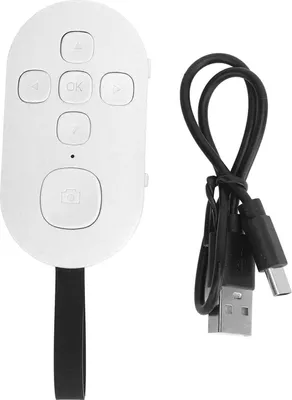 Obrázok produktu pre Diaľkové ovládanie Bluetooth Phone Side Turner Dobíjateľný Selfie Clicker Hands Free pre smartfóny - tablety White