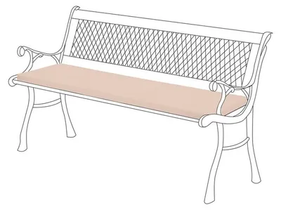 Produktbild von Gartenbankauflage für Lutyens Gartenbank – Wasserabweisendes Bankkissen mit Komfortfüllung – Bequemes Sitzpolster für Garten, Terrasse und Balkon