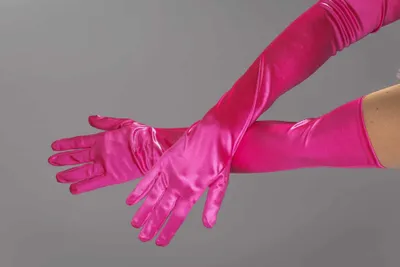 Produktbild von Satinhandschuhe, ca. 50 cm, pink