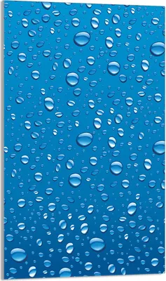 Produktbild von Herdabdeckplatte 30x52 Glaskeramikkochfeld Abdeckung Spritzschutz Glasplatte Deko Schneidebrett, Blau Tropfen