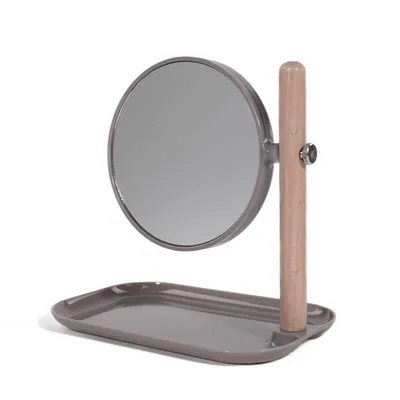 Produktbild von Kosmetikspiegel zweiseitig 3-fach Vergrößerung mit Tablett 225x140x230 mm