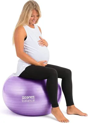 Produktbild von Gesundheitsball, Schwangerschaft, groß und reißfest, für Schwangerschaftsgymnastik, Luftballon-Fitnessball (lila)