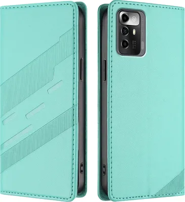 Immagine prodotto di Custodia per ZTE Blade A72 5G, custodia a portafoglio in Finto cuoio con slot per carte e funzione stand Türkis