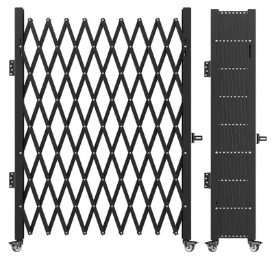 Obrázok produktu pre VEVOR Jednoduchá skladacia bezpečnostná brána, skladacia dverová brána, bezpečnostná brána Accordion Steel, flexibilná rozkladacia bezpečnostná brána, 360° rolovacia zábrana, nožnicová brána/dvere s visiacim zámkom