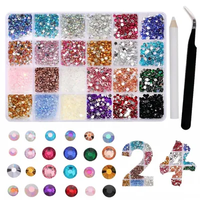 24-teiliges Harz-Diamant-Set für Basteln und DIY-Dekoration