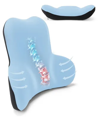 Immagine prodotto di Cuscino per sedia da ufficio, cuscino lombare in memory foam, cuscino ergonomico per la schiena