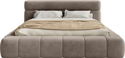 Produktbild von FEDVE Polsterbett Nuuk aus Velvet 180x200 cm, Taupe