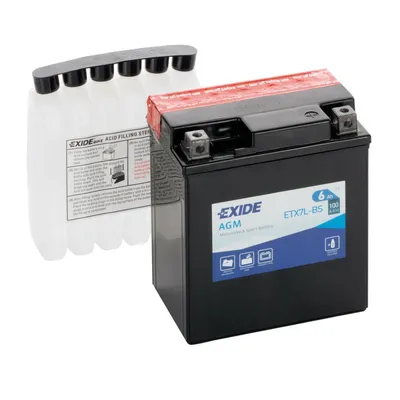 Immagine prodotto di Batteria Exide Bike AGM 12V 6 Ah 100A moto con 6 bottigliette di acido incluso