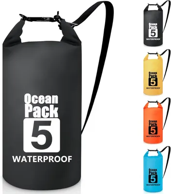 Imagen del producto de Bolsa impermeable, fabricada en PVC de 500D, con capacidad de 5 a 30 litros, ideal para actividades al aire libre