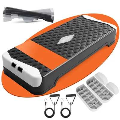 Produktbild von DH FitLife Stepper für Zuhause mit Balance Training, Verstellbares Steppbrett 10/15 cm, Aerobic Stepper für Fitness & Koordinationstraining