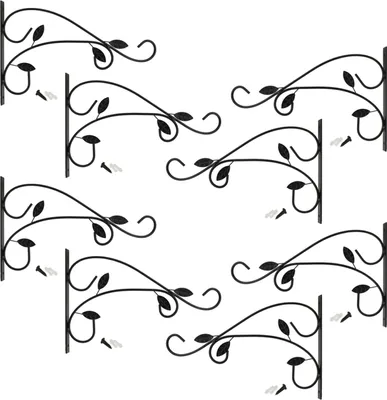 Produktbild von com-four® 8x Wandhalterung - Haken für Blumentopf- mit Schrauben und Dübel