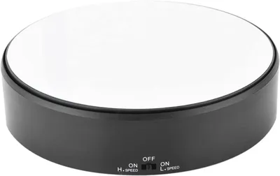 Obrázek produktu pro Motorizovaný prezentační stojan s možností otáčení o 360°, elektronický otočný talíř pro šperky, hodinky, fotografické produkty a 3D modely.