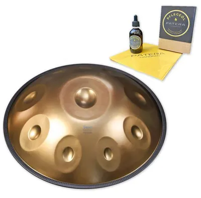 Immagine prodotto di Sela Handpan SEHP400, modello D-Kurd, in acciaio inossidabile, con prodotto per la manutenzione