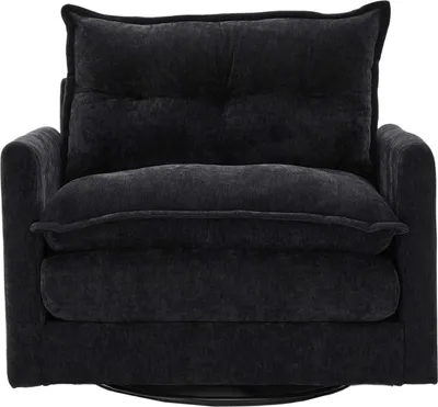 Imagen del producto de Sillón reclinable giratorio de 360° con reposabrazos, sofá individual grande, sillón moderno con cojín, sillón de relax para el salón, en beige, gris,  y rosa