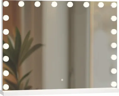 Produktbild von SensaHome Vanity Mirror Pro - hollywoodske kozmetické zrkadlo s 15 stmievateľnými LED svetlami, 3 režimy osvetlenia, 80 x 60 cm - biele