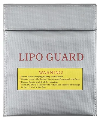 Produktbild von Feuerfeste, wasserdichte Schutzhülle, explosionsgeschützte LiPo-sichere Tasche für Batterien, Dokumente, Bargeld, Reisepass und Schmuck (silber, 230 x 300 mm)