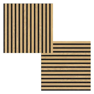 Produktbild von FibroTech Akustikpaneele SQUARE 52 x 52 cm 2er Set, Farbe Oiled Oak