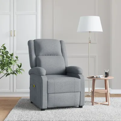 Produktbild von Design Massagesessel Hellgrau Stoff, Massagesessel 2024