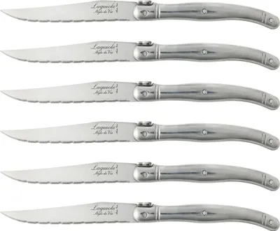 Image de LAGUIOLE STEAKMESSER SET "PREMIUM" | lame en acier inoxydable | set de couteaux | couleur : Acier inoxydable