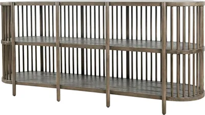 Productafbeelding van FURNLUX staande plankenwand Avola, donkerbruin, 183 cm / Hoofdkleur: bruin / Afmetingen: 183 x 81 x 46 cm