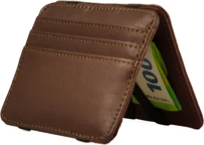 Produktbild von iTFlip Magic Wallet mit Münzfach Portemonnaie Herren in Geschenkbox Leder braun