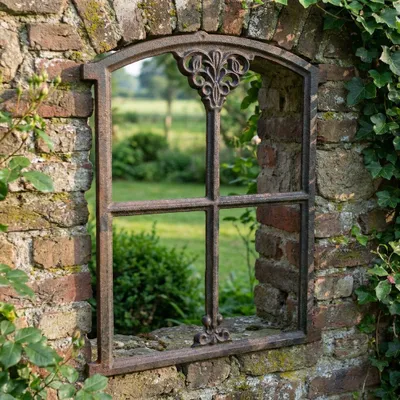 Produktbild von Stallfenster, Bauernfenster für Gartenlaube, Eisenfenster Gartenmauer 46 x 31cm