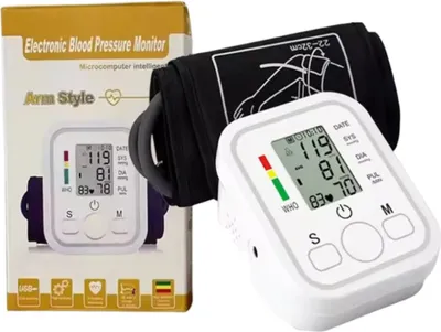 Obrázek produktu pro Digitální tlakoměr s LCD displejem, automatický měřič krevního tlaku, přesný a snadno ovladatelný, pro domácí použití