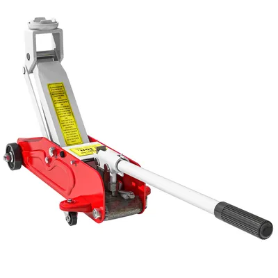 Image de HOMCOM Cric hydraulique à profil bas en acier robuste, Charge maximale de 2000 kg, capacité de levage de 12 à 30 cm, rouge